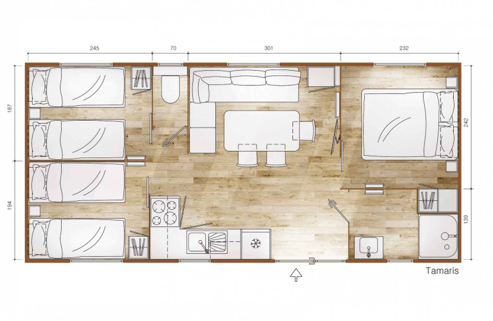 Acb tamaris 6 personen plattegrond