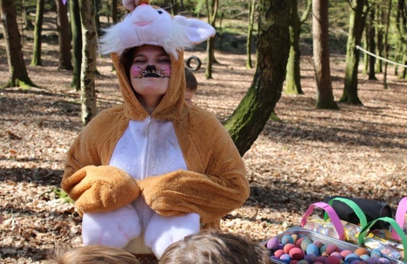 Animatie tijdens pasen in de ardennen op camping bertrix