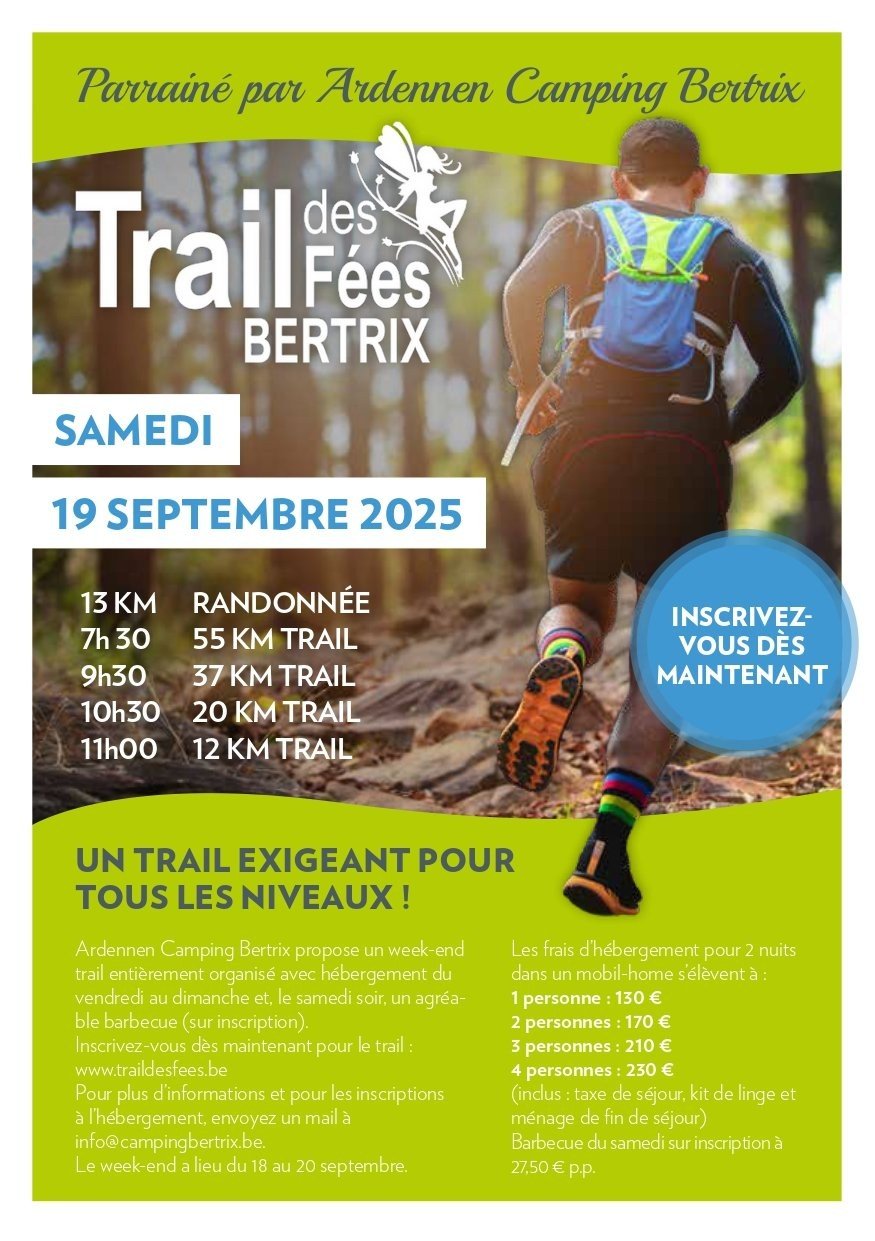 Hébergement au Camping Bertrix Trail des Fées 2026