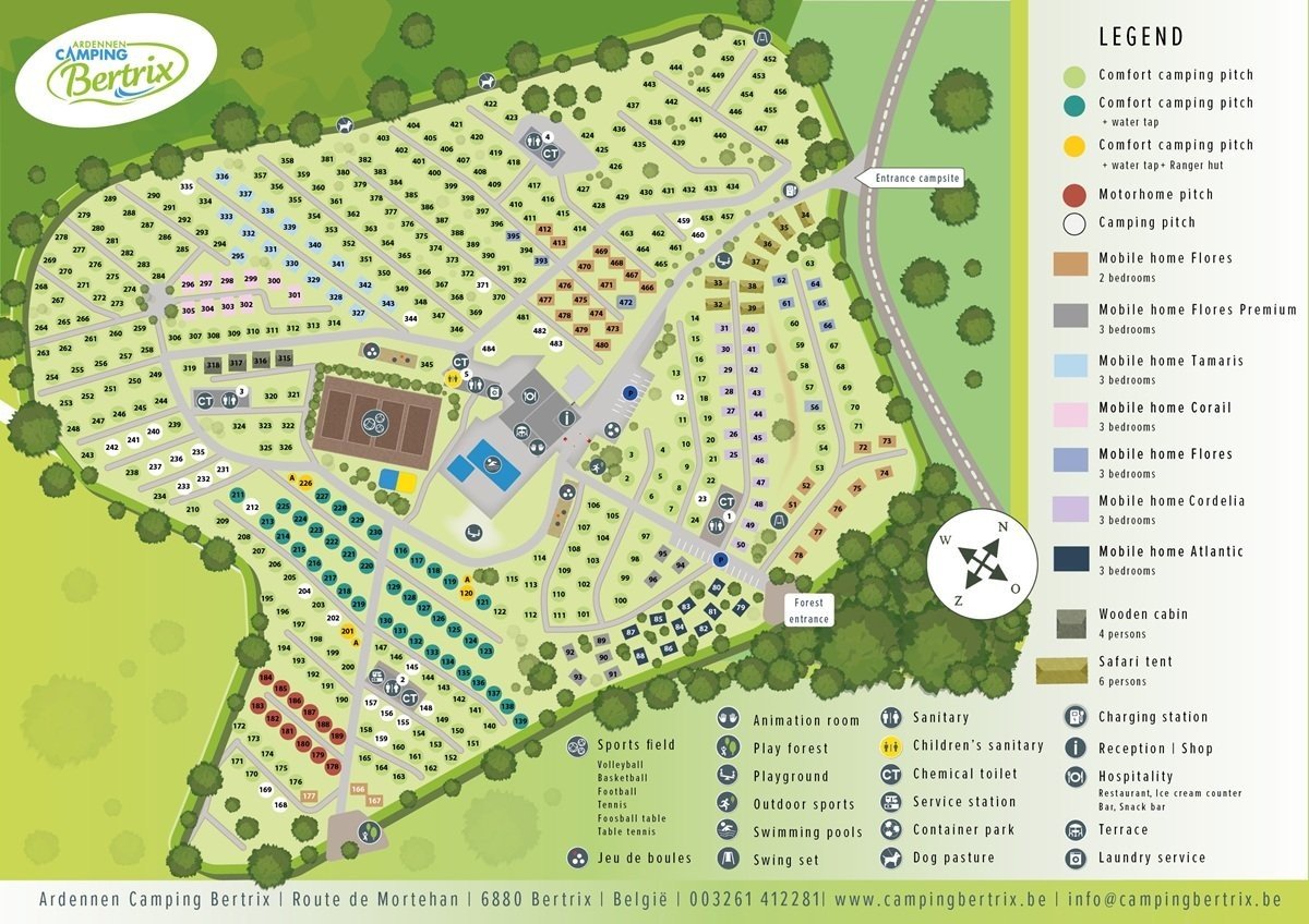 Map campsite Bertrix 2025