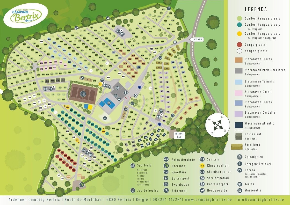Plattegrond Ardennen Camping Bertrix 