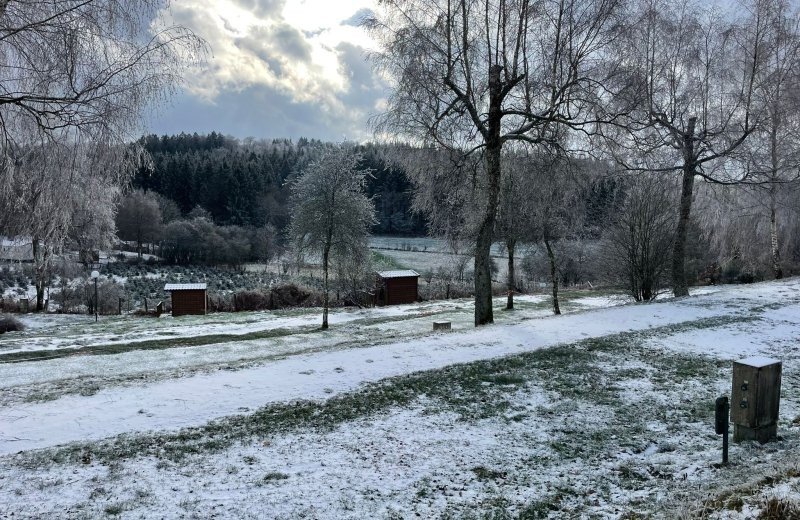 Winters weer op de camping